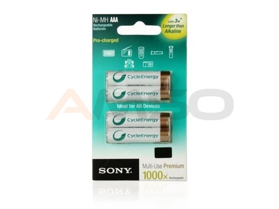 Akumulatory AAA Sony 800 mAh 4 szt. Ceblue