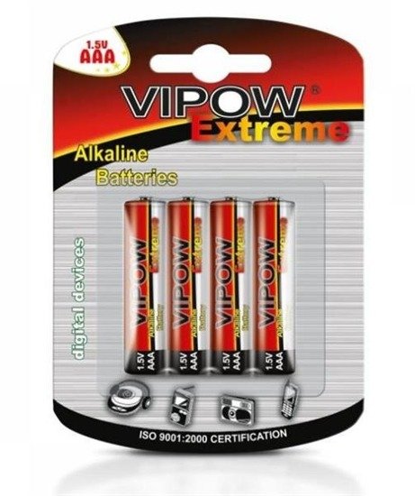 Baterie alkaliczne AAA VIPOW Extreme LR03 4szt./bl.