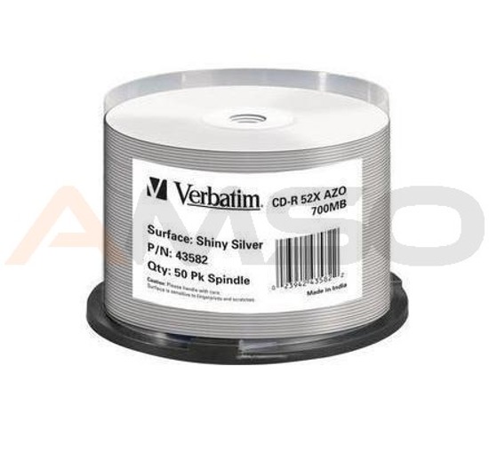 CD-R Verbatim 52x 700MB (Cake 50) Shiny Silver