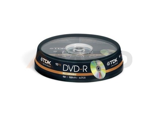 DVD-R TDK 16x 4.7GB (Cake 10)