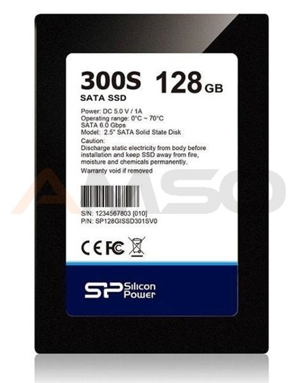 Dysk SSD Silicon Power 300S Industrial 128GB 2.5” SATA3 (530/450 MB/s) 7mm MLC OEM