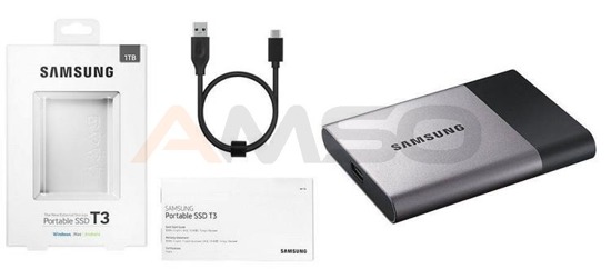 Dysk SSD zewnętrzny USB Samsung Portable T3 1TB (450/450 MB/s) USB 3.1