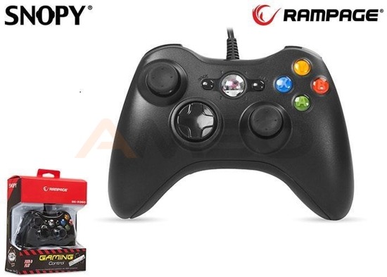 Gamepad kontroler Rampage SG-R360 USB do XBOX360 Przewodowy 2,2m Black
