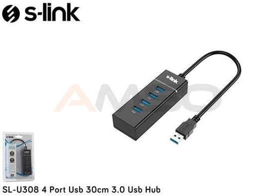 Hub USB S-link SL-U308 4 x Port USB 3.0