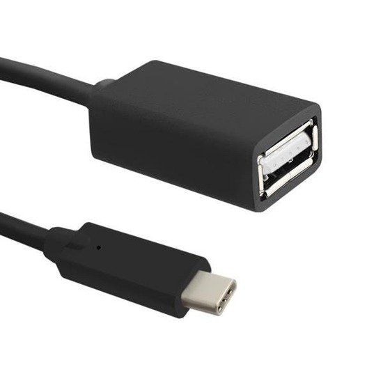 Kabel USB Qoltec 2.0 A żeński / USB 3.1 typC męski | 0,25m
