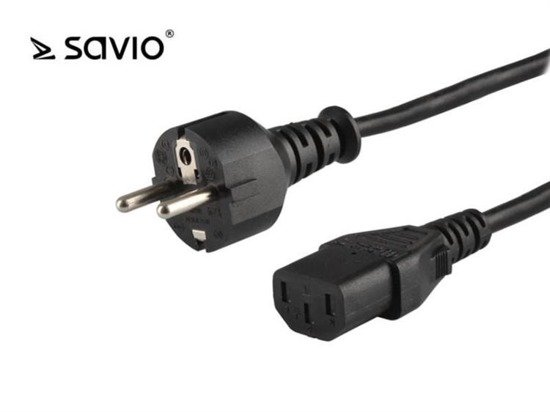 Kabel zasilający Savio CL-89 CEE 7/7 - IEC 320 C13 1,2m