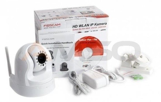 Kamera IP Foscam FI9826W(white) IR 8m WiFi Pan/Tilt- uszk.op