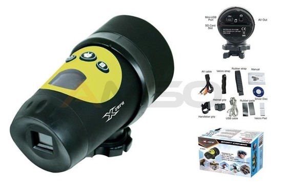 Kamera sportowa X-ZERO X-V526Y + akcesoria żółta