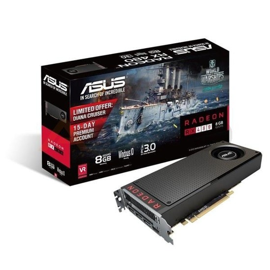 Karta VGA Asus RX 480 8GB GDDR5 256bit HDMI+3xDP PCIe3.0