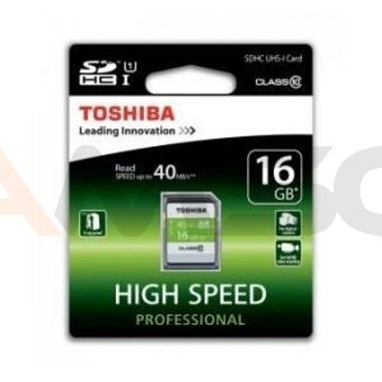 Karta pamięci SDHC TOSHIBA 16GB Class10 UHS-1 40 MB/s