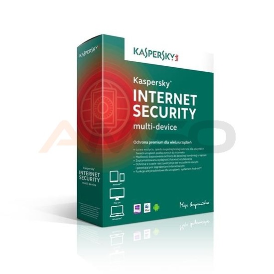 Kaspersky Internet Security 2 st. 1 rok kont. BOX (lic. dostępna także w ESD)