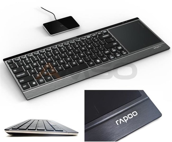 Klawiatura bezprzewodowa RAPOO 5G E9090P touchpad czarna