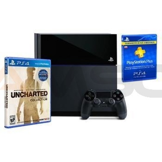 Konsola Sony PlayStation 4 500GB + Gra Uncharted: Kolekcja Drake + abonament Playstation Plus 90 dni