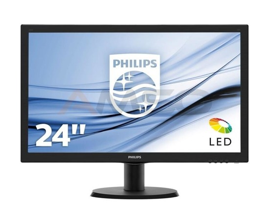 Monitor Philips 23,6" 243V5LSB5/00 VGA DVI