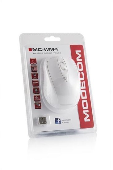 Mysz bezprzewodowa Modecom MC-WM4 optyczna biała