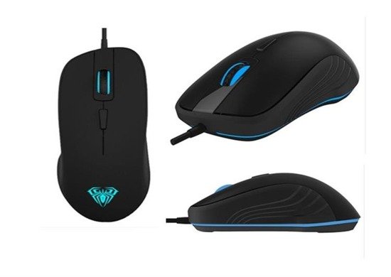 Mysz przewodowa Acme Aula Tantibus Gaming optyczna czarno-niebieska