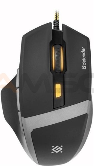 Mysz przewodowa Defender WARHEAD GM-1740 optyczna 3200dpi Gaming czarno-grafitowa