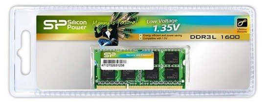 Pamięć DDR3 Silicon Power SODIMM 8GB/1600MHz (512*8) Low 1,35V