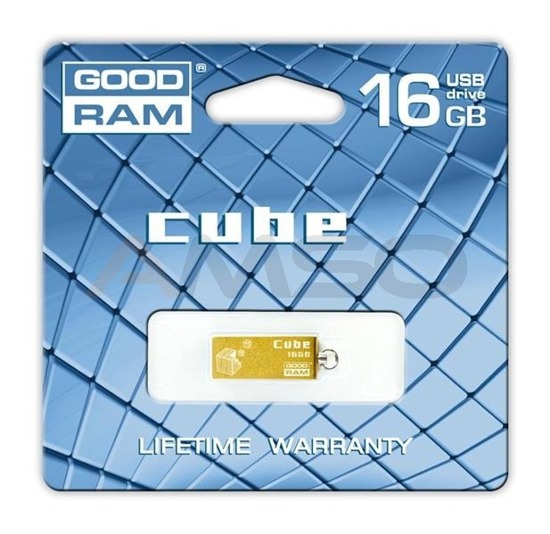 Pendrive  GOODRAM CUBE 16GB GOLD RETAIL9