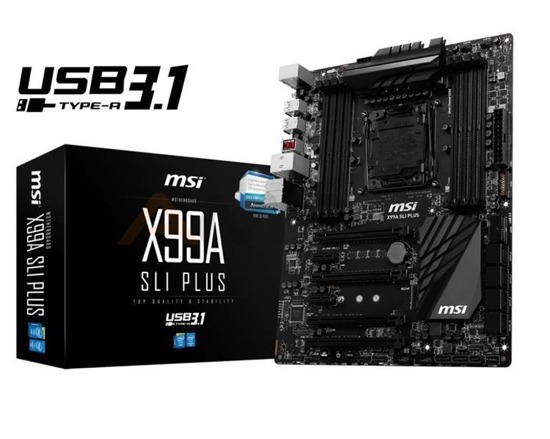 Płyta MSI X99A SLI PLUS /X99/DDR4/SATA3/M.2/SE/USB3.1/PCIe3.0/2011-3/ATX