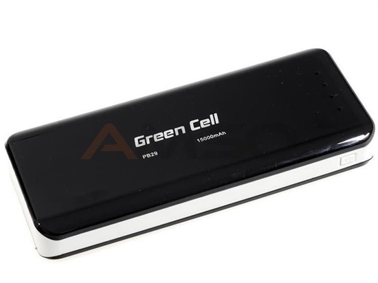 Power Bank Green Cell PB29 15000mAh czarno-biały