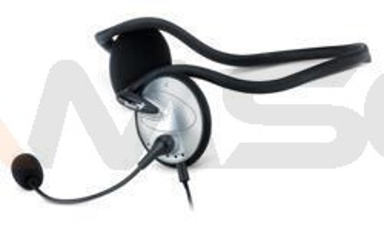 Słuchawki z mikrofonem Genius HS-300A srebna