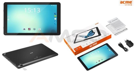 Tablet ACME TB1020 10,1"/quad-core/RK3126B/1 GHz/1024x600/1GB DDRIII/8GB/WIFI/G-sensor/ MICRO SD do 32GB/DUAL CAM 2MP/0,3MP/ANDROID 6.0