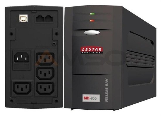 UPS Lestar MD-855 L-INT 480W AVR 3+1xIEC USB RJ LED BL