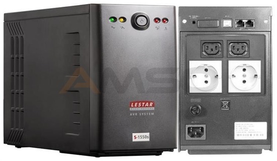 UPS Lestar S-1550s L-INT 900W AVR 2xIEC 2xSCH USB RJ LED BL