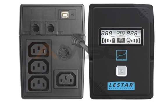 UPS Lestar SIN-830E L-INT AVR LCD Sinus 4xIEC USB RJ BLACK