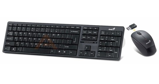 Zestaw bezprzewodowy klawiatura + mysz GENIUS SlimStar 8000ME, 2.4G czarny