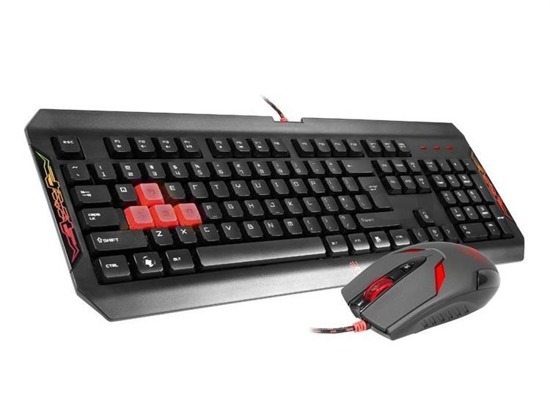 Zestaw przewodowy klawiatura + mysz A4Tech Bloody Q1100(B1100) Gaming USB czarny