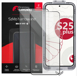 Nowe Szkło Prywatyzujące Ekranowy Samuraj do Samsung Galaxy S25+ z ramką Easy Fit | 2-Pack