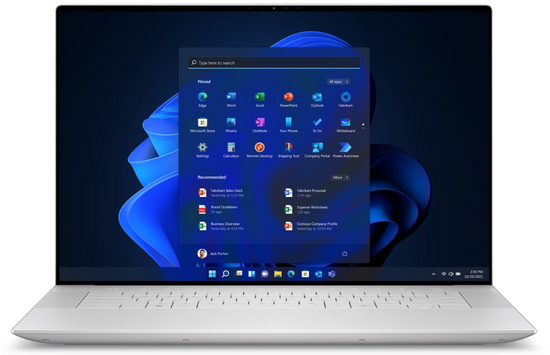 Nowy Dotykowy Dell XPS 16 9640 Srebrny Ultra 9 185H 32GB 1TB SSD 3840x2400 Nvidia GeForce RTX 4060 Windows 11 Professional