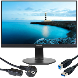 Monitor Philips 241B7QUPEB 24" 1920x1080 LED IPS Czarny z Funkcją Dokowania przez USB 3.0 Okablowanie Klasa A