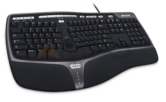 Klawiatura przewodowa Microsoft Natural Ergonomic Keyboard 4000 USB czarna