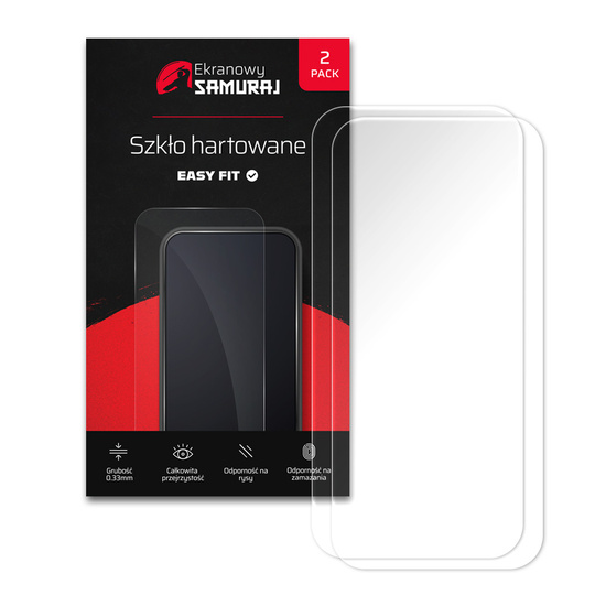 Nowe Szkło Hartowane Ekranowy Samuraj do Apple iPhone 12 / 12 Pro z ramką Easy Fit | 2-Pack