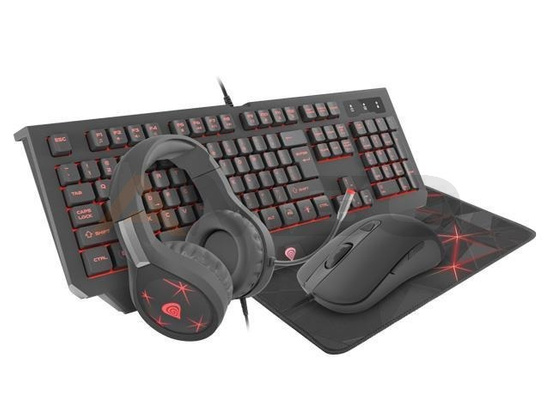 Zestaw przewodowy klawiatura + mysz + słuchawki + podkładka Genesis Cobalt 300 Gaming