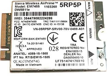 Modem WWAN Dell 5RP5P DW5811e E5270 E5470 E5570 E7270 E7370 E7470 Sierra Wireless AirPrime