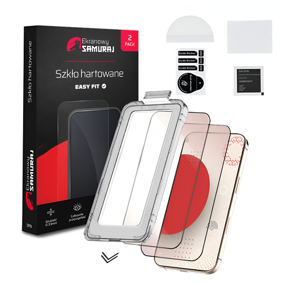 Nowe Szkło Prywatyzujące Ekranowy Samuraj do Samsung Galaxy S25 Ultra z ramką Easy Fit | 2-Pack