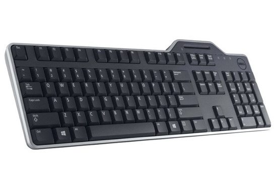 Klawiatura Dell SmartCard KB813 USB QWERTY Czarna (bez nóżek)