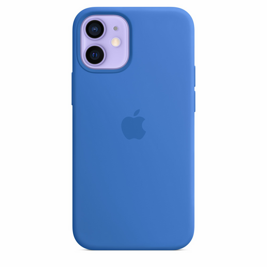 Oryginalne Etui Silikonowe Apple iPhone 12 Mini Capri Blue