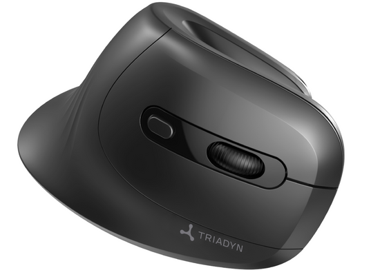 Nowa Bezprzewodowa Mysz Wertykalna Triadyn TITAN 3200DPI Akumulatorowa Czarna
