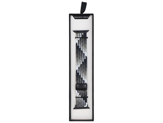 Nowy pasek GlacierX Braided Magnetic Buckle Ebony Mosaic do Apple Watch 42/44/45/49mm Czarno-biały ombre