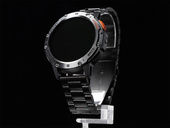 Nowy Smartwatch GlacierX Lunar Black + Bransoleta stalowa GX-LC65 BS + Folia ochronna