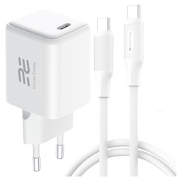 Nowa ładowarka sieciowa GaN USB-C 45W QC PD Encore Energy MD-4583Z + kabel 2x USB-C 50cm