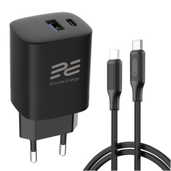 Nowa ładowarka sieciowa Encore Energy GaN QC 4.0 PD 3.0 USB-A USB-C 45W GaN-4583R + kabel USB-C 2m