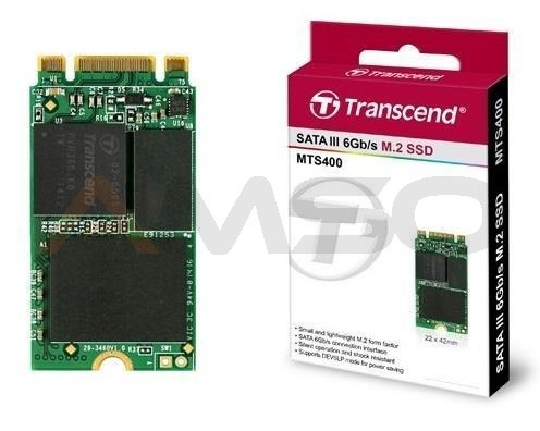 Dysk SSD Transcend MTS400 256GB M.2 2242 SATA3 MLC (560/320 MB/s) NGFF