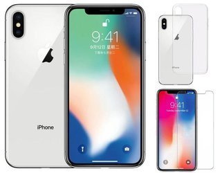 APPLE iPhone X 5,8' A11 3GB 64GB 2436x1125 White Klasa A- iOS + szkło hartowane 9H + silikonowe etui