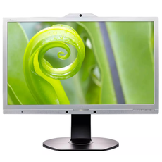 Monitor Philips 241P6Q 24" LED 1920x1080 IPS DisplayPort DVI Kamerka Srebrny